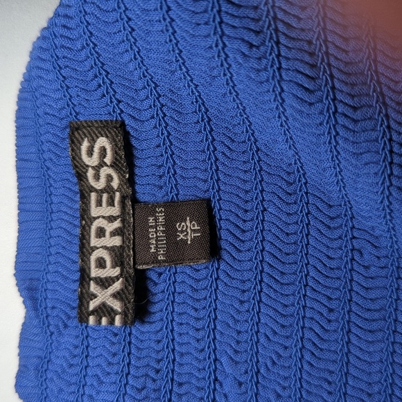 Express Cerulean Blue Sundress Spaghetti Straps Smocked Back Women's Size XS - Picture 3 of 3